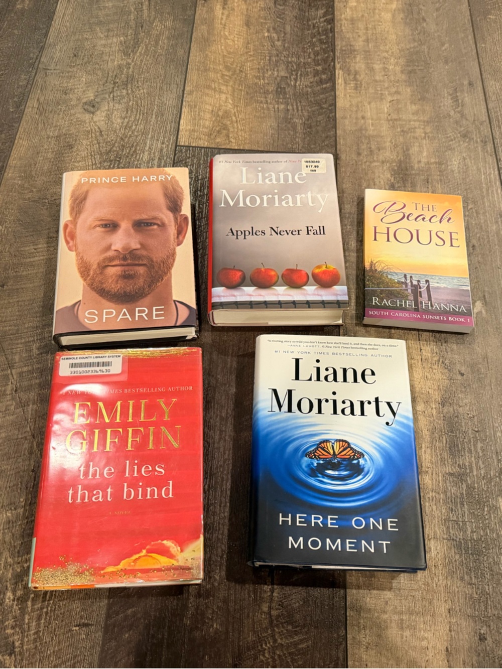 5 Hardcover Bestsellers Bundle - Liane Moriarty, Prince Harry, Emily Giffin